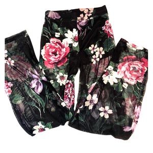 Fashion Nova sheer flower print pants
